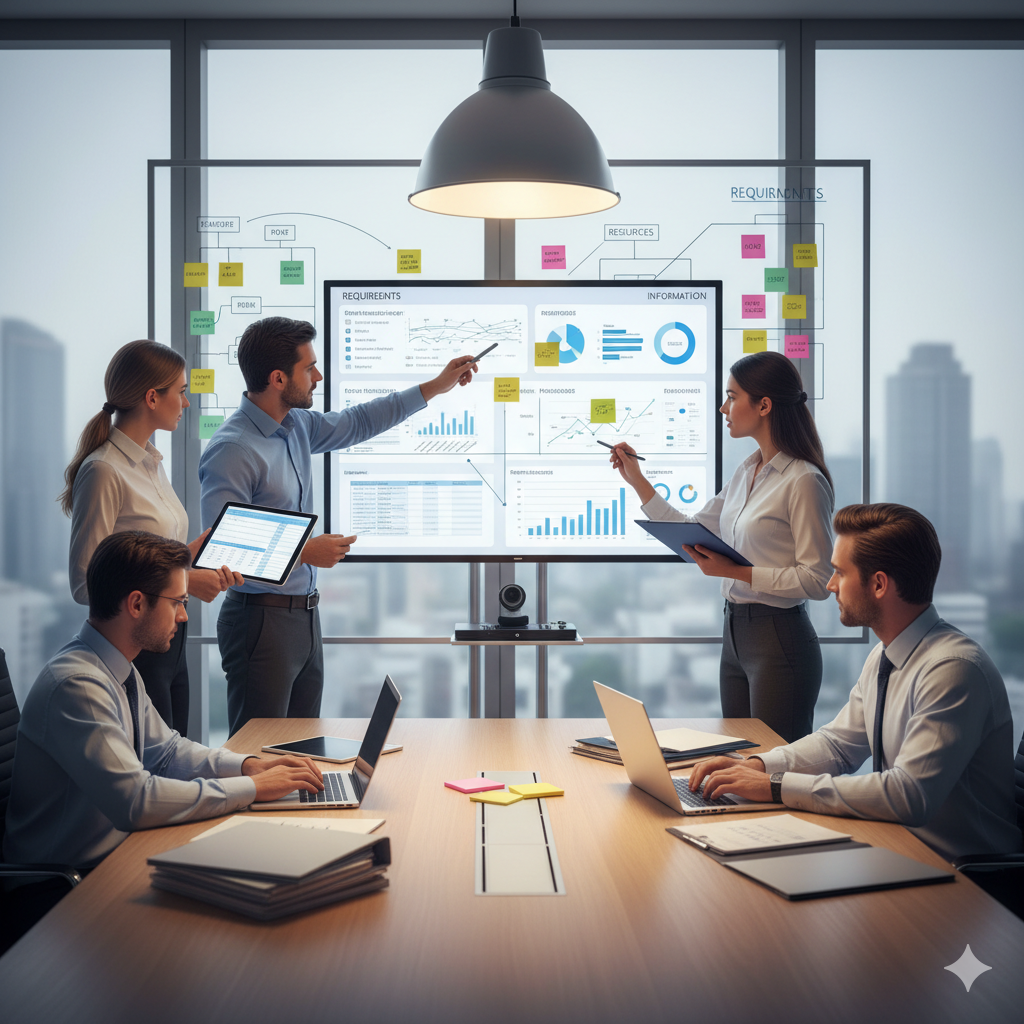 A developer working on multiple screens with code.